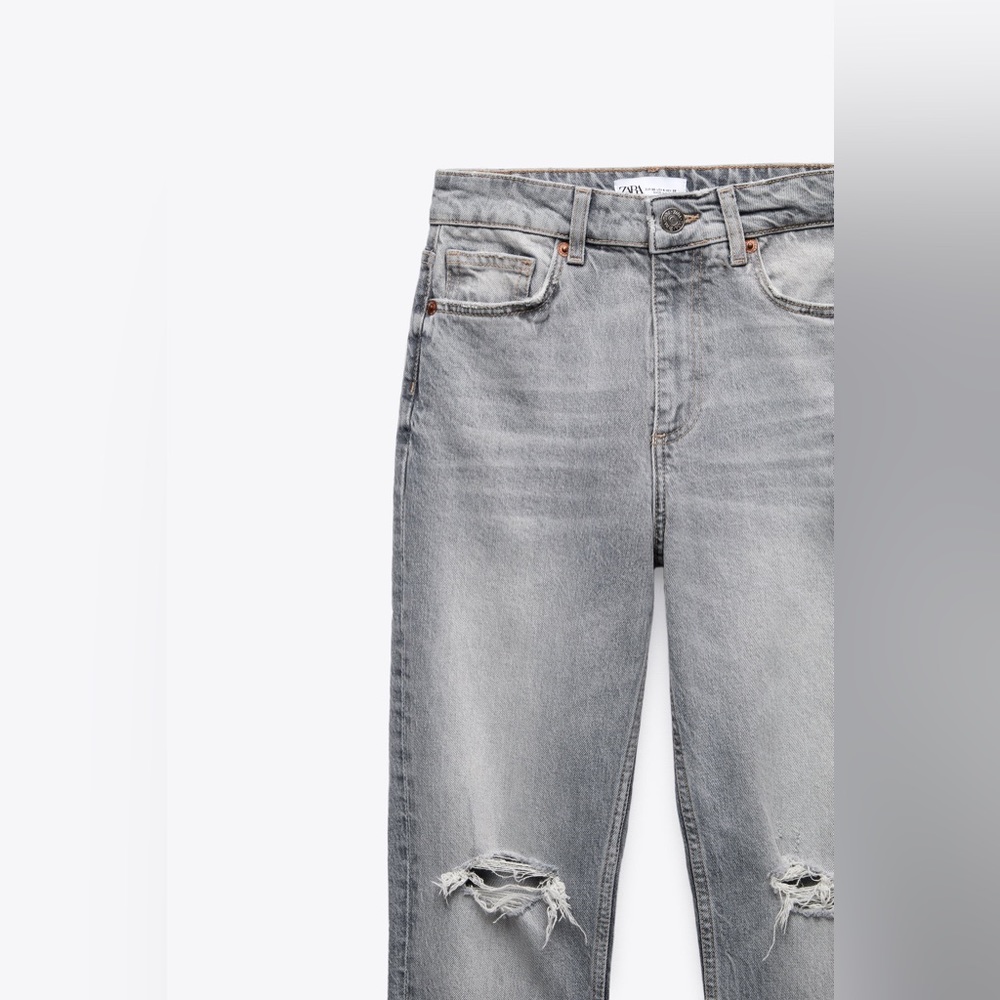 ZARA: RIPPED SLIM JEANS - Picture 3 of 7